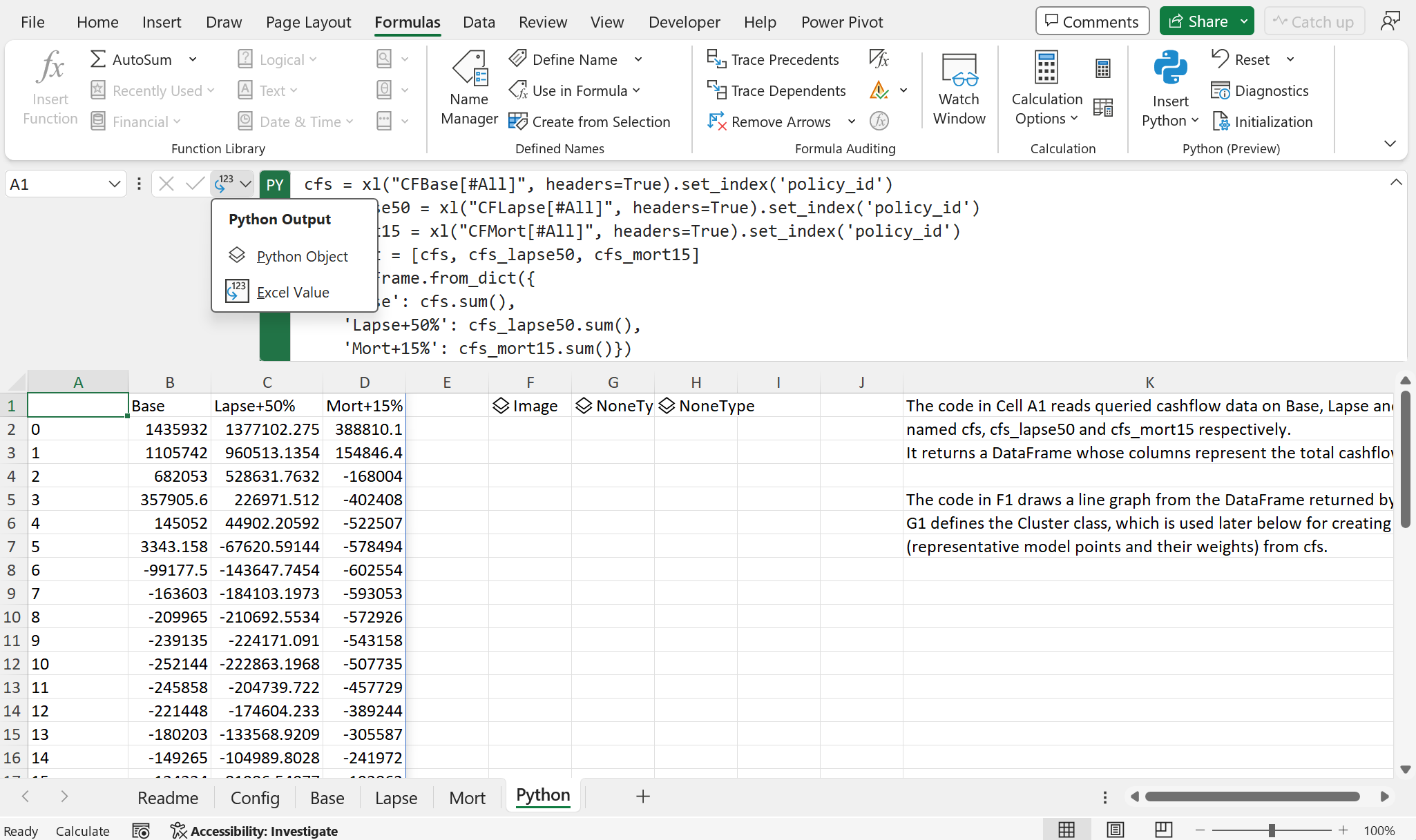 Python Output Excel Sheet